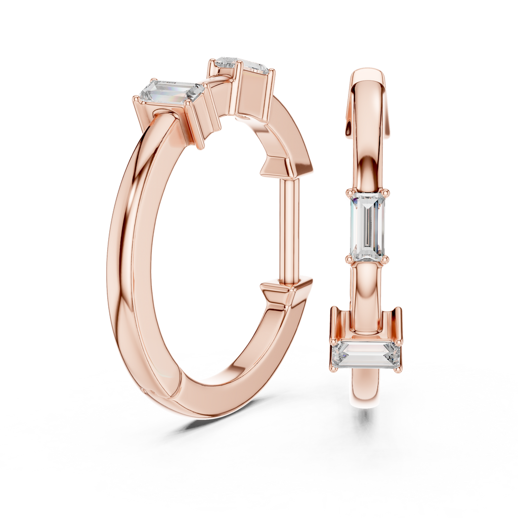Marseille Carolyn Diamond Hoop Earrings