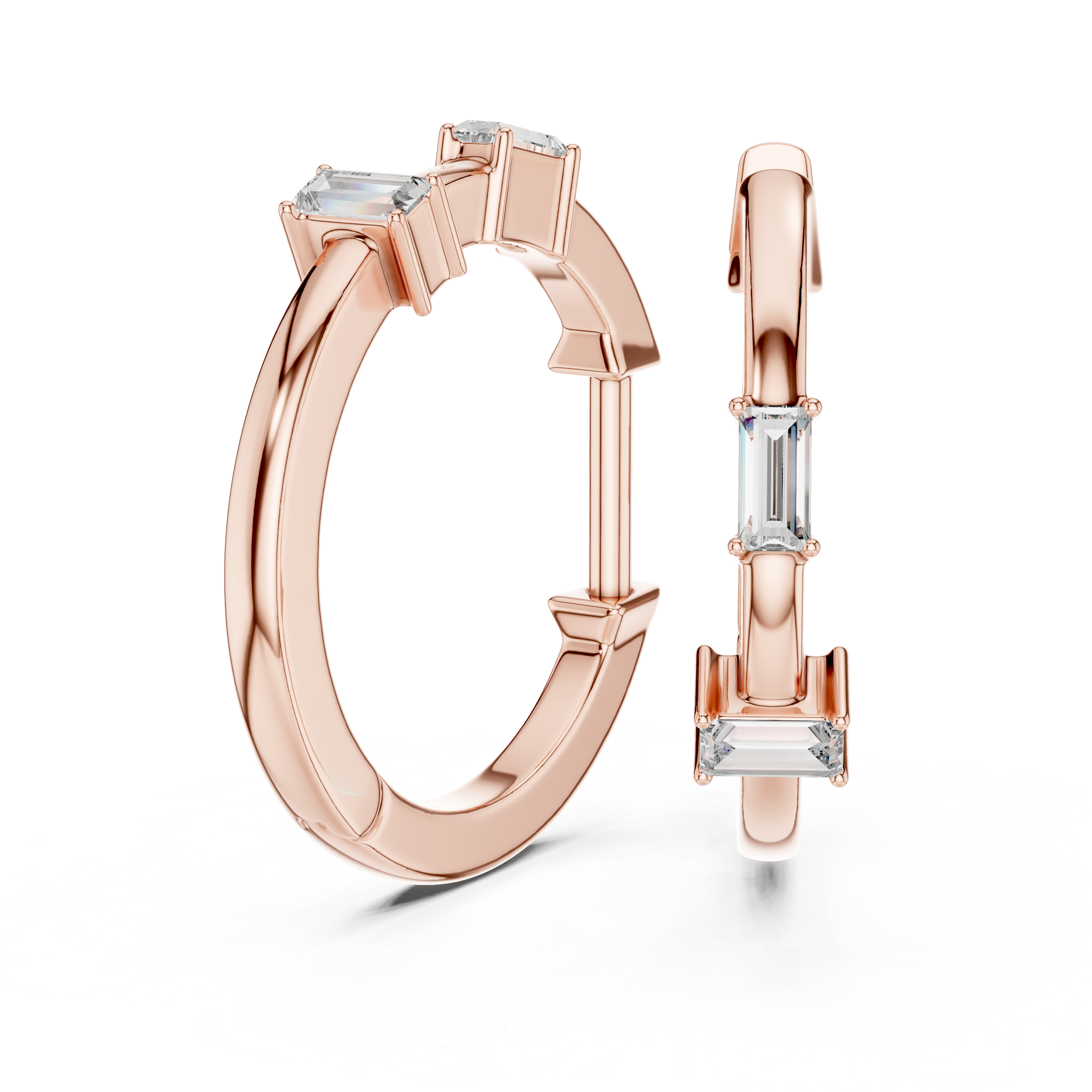 Marseille Carolyn Diamond Hoop Earrings