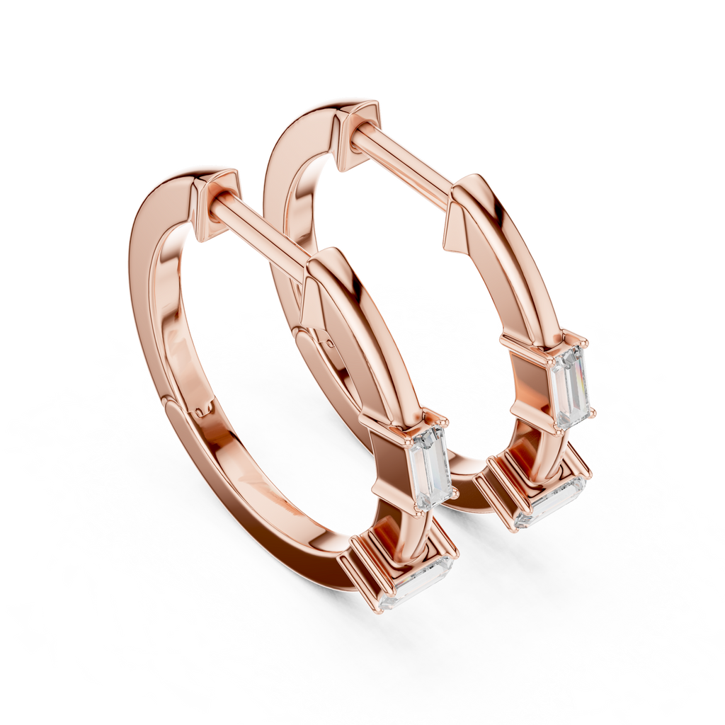 Marseille Carolyn Diamond Hoop Earrings