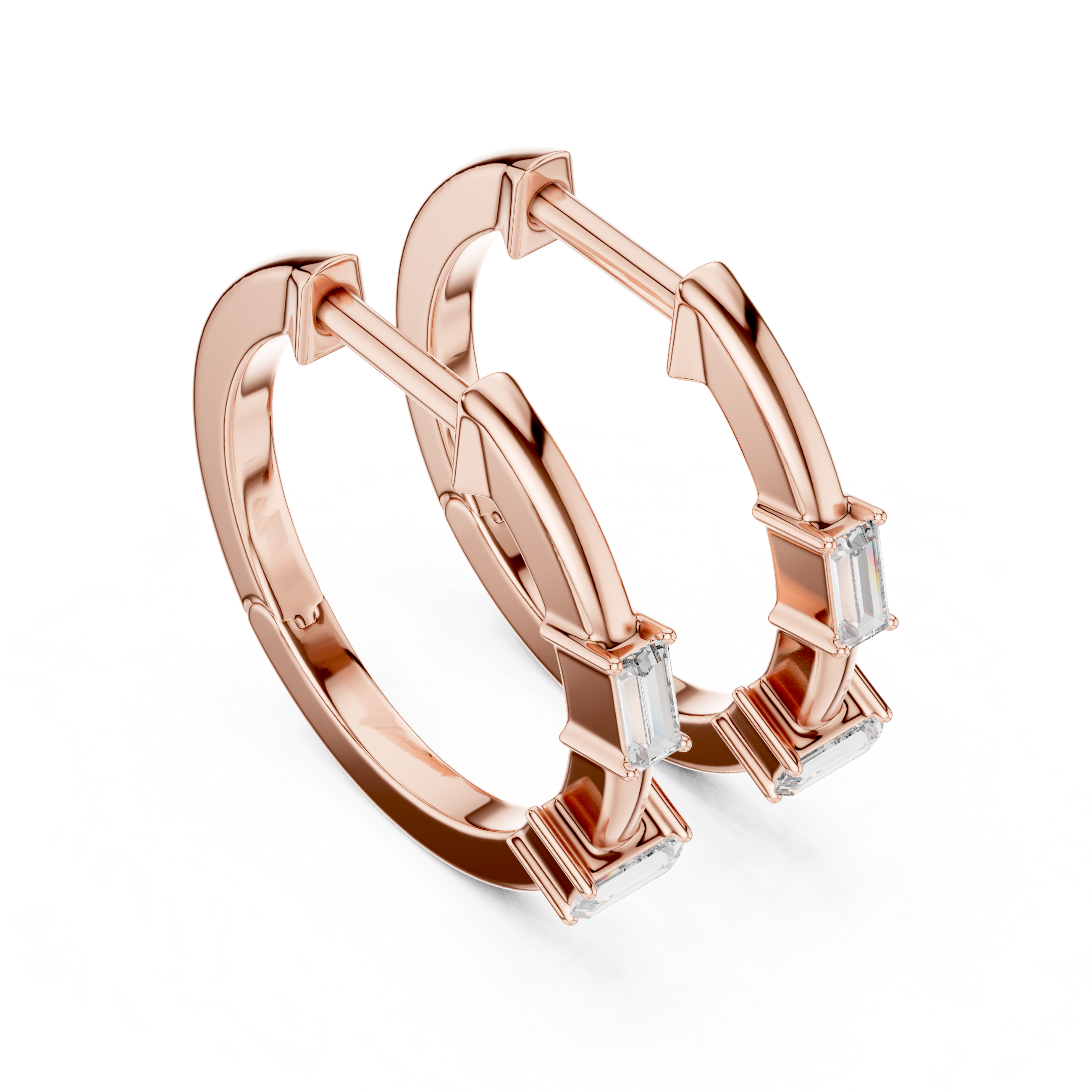 Marseille Carolyn Diamond Hoop Earrings