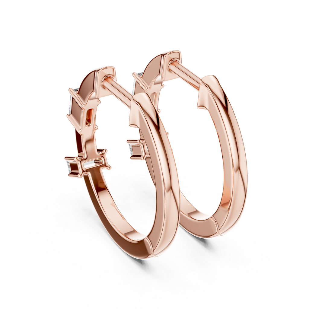 Marseille Carolyn Diamond Hoop Earrings