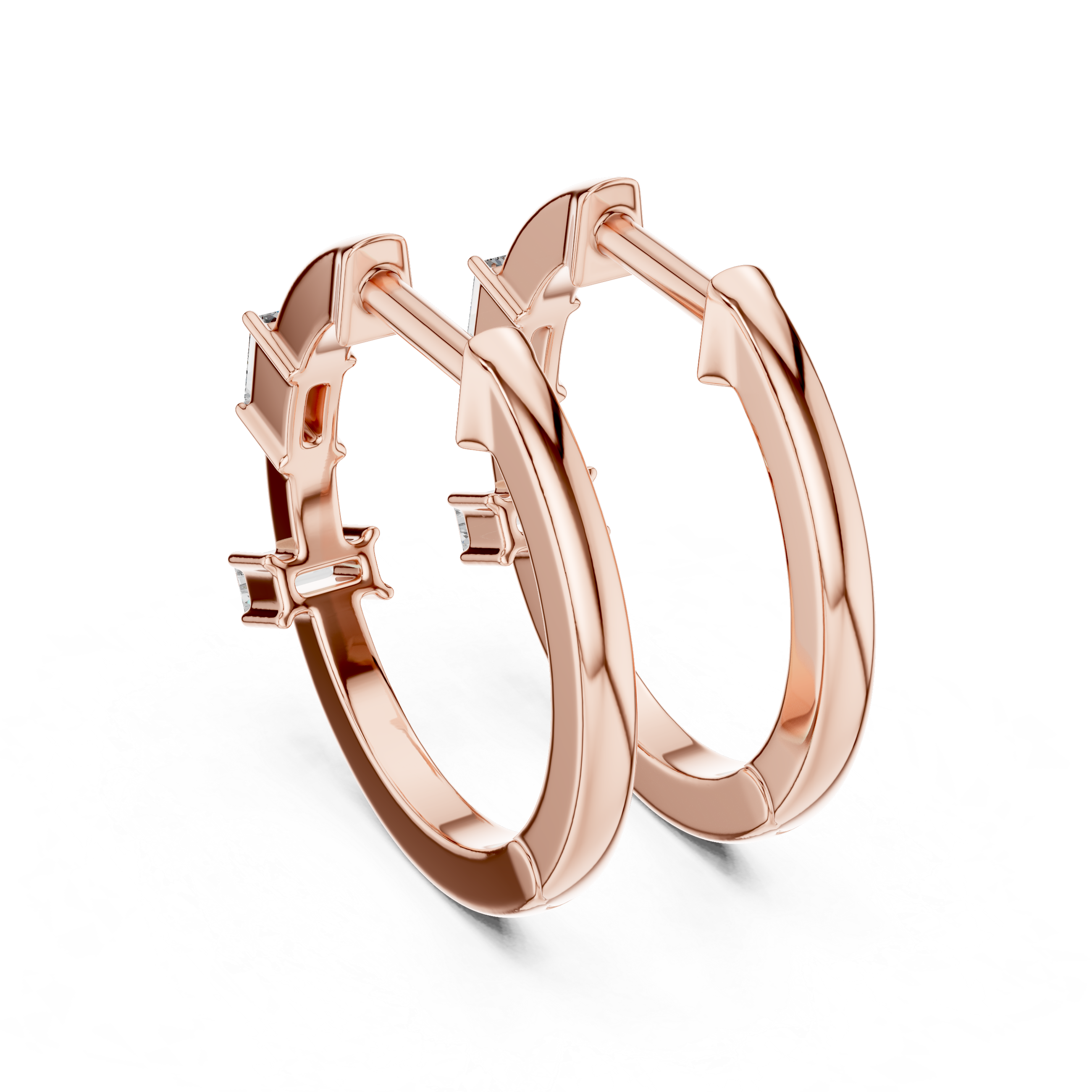 Marseille Carolyn Diamond Hoop Earrings
