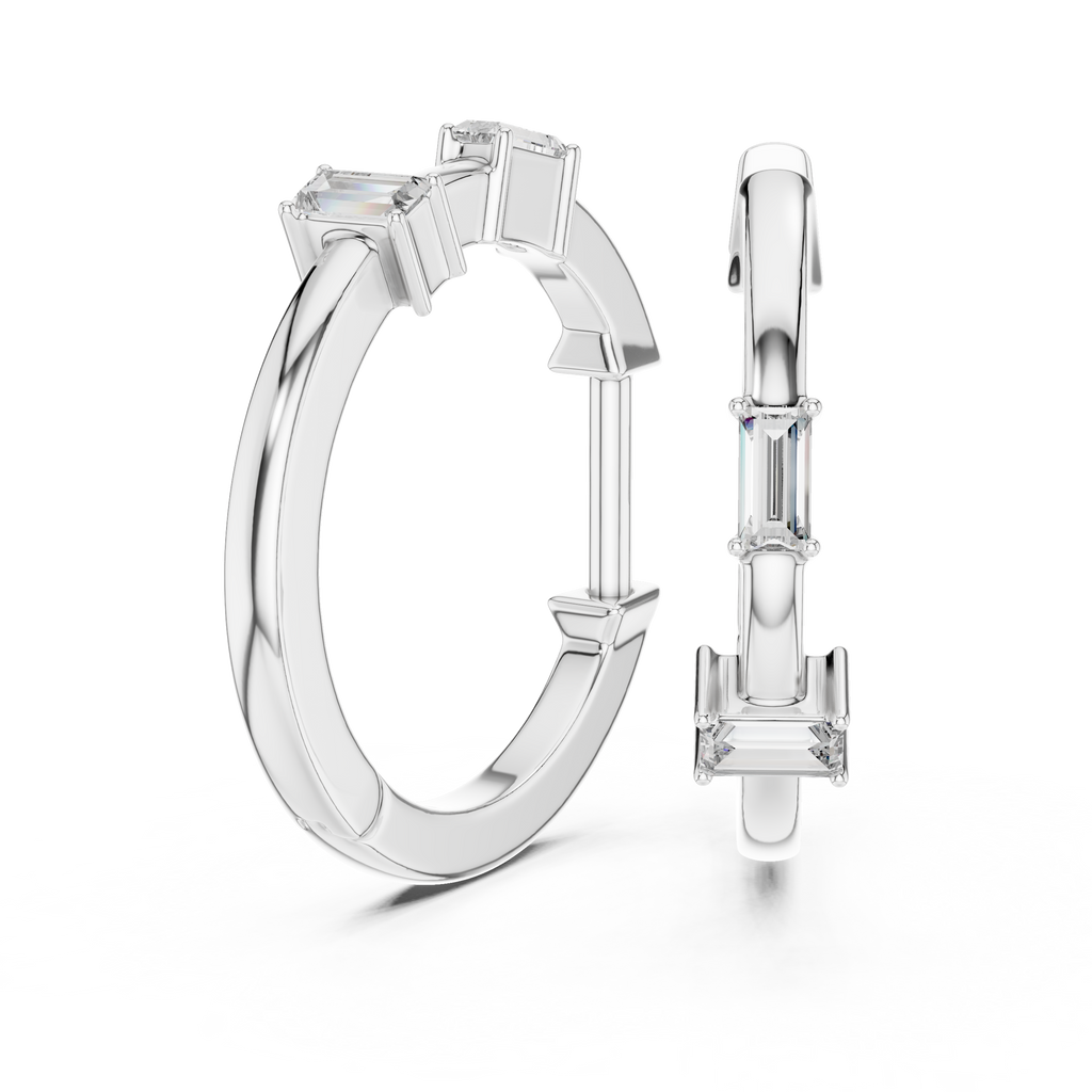 Marseille Carolyn Diamond Hoop Earrings