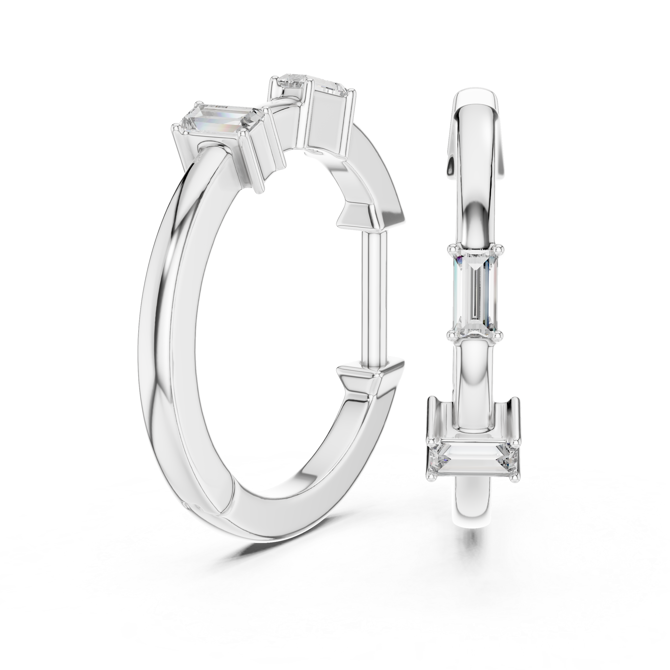 Marseille Carolyn Diamond Hoop Earrings