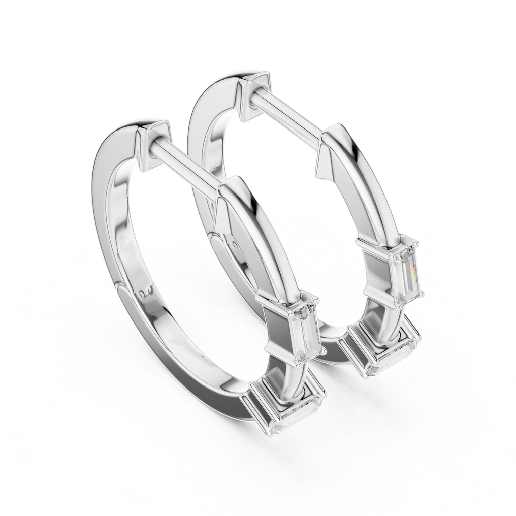 Marseille Carolyn Diamond Hoop Earrings