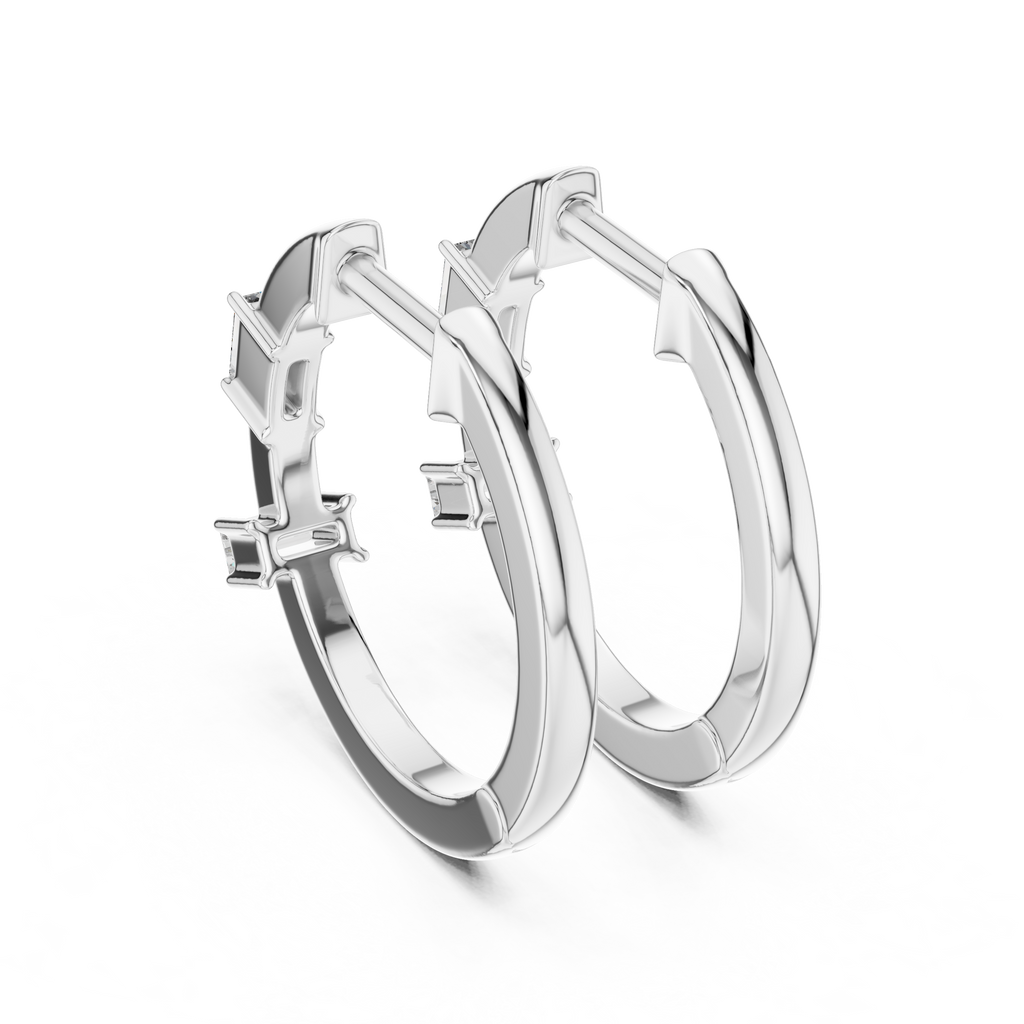 Marseille Carolyn Diamond Hoop Earrings
