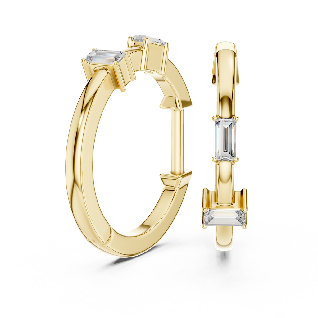 Marseille Carolyn Diamond Hoop Earrings