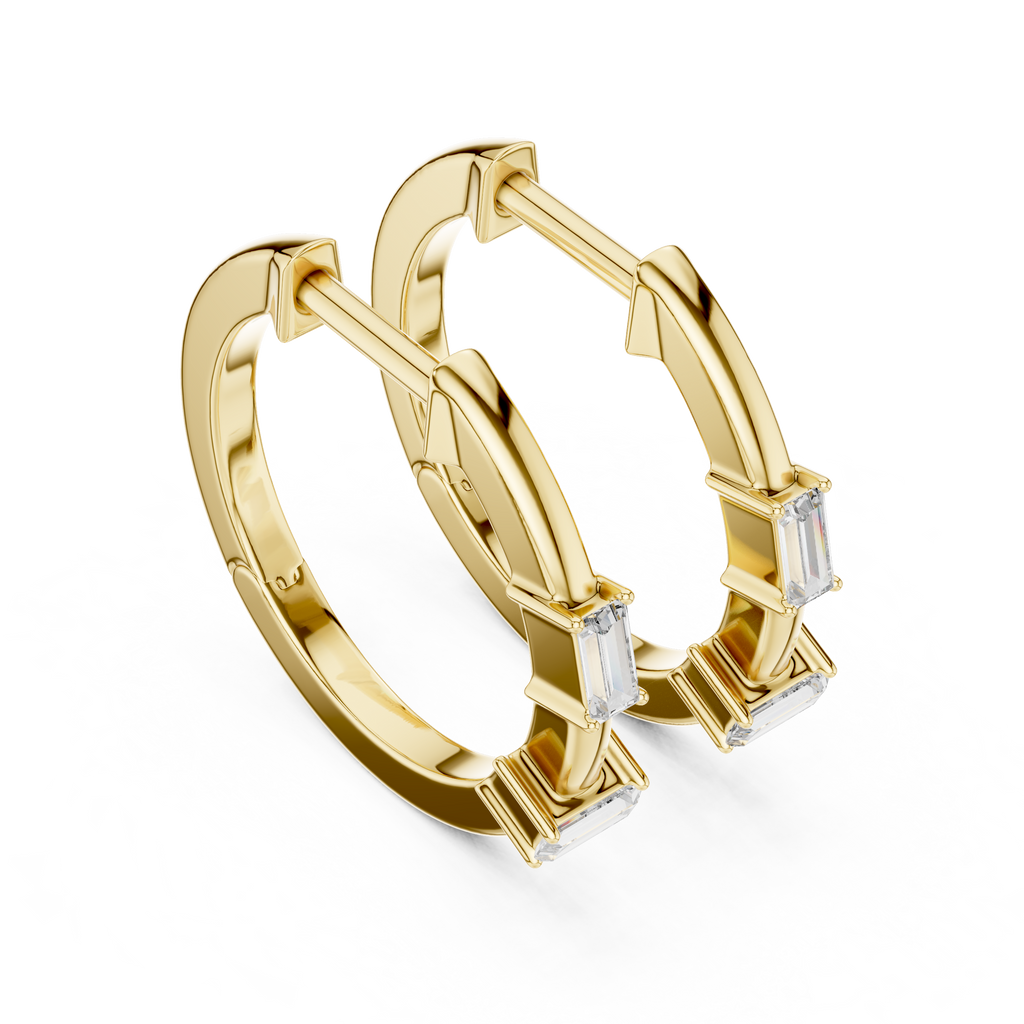 Marseille Carolyn Diamond Hoop Earrings
