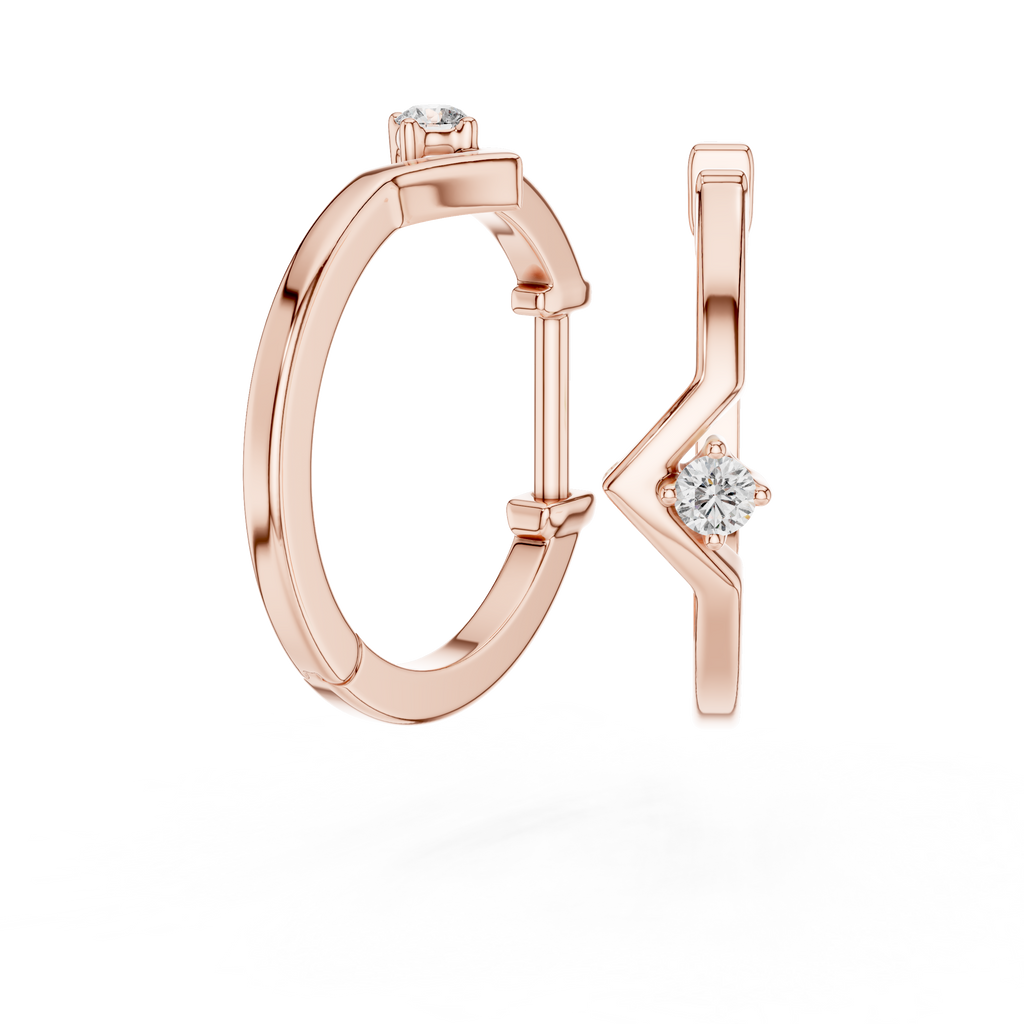 Marseille Fleur Diamond Hoop Earrings