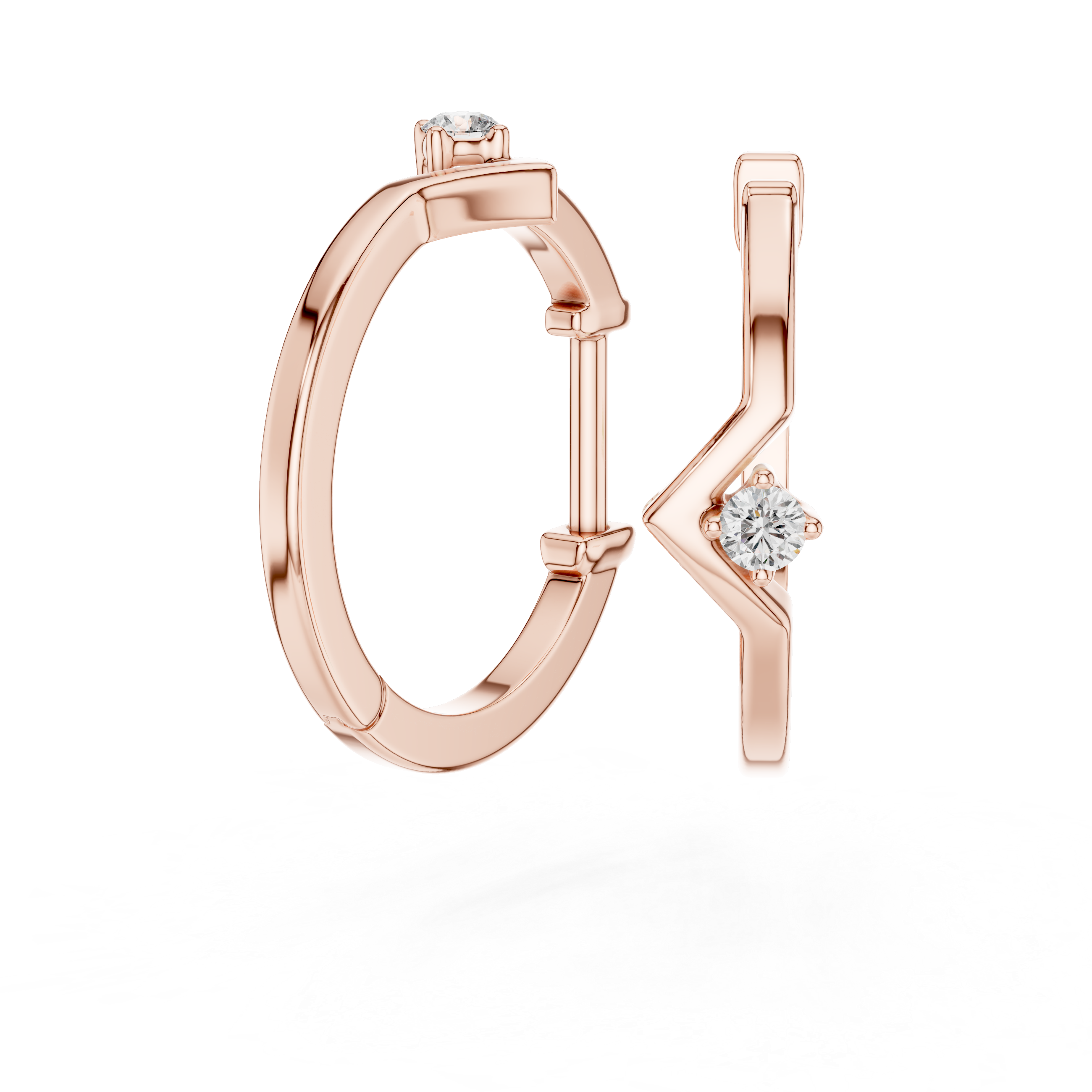 Marseille Fleur Diamond Hoop Earrings