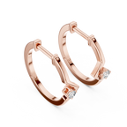 Marseille Fleur Diamond Hoop Earrings