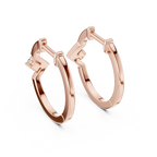 Marseille Fleur Diamond Hoop Earrings