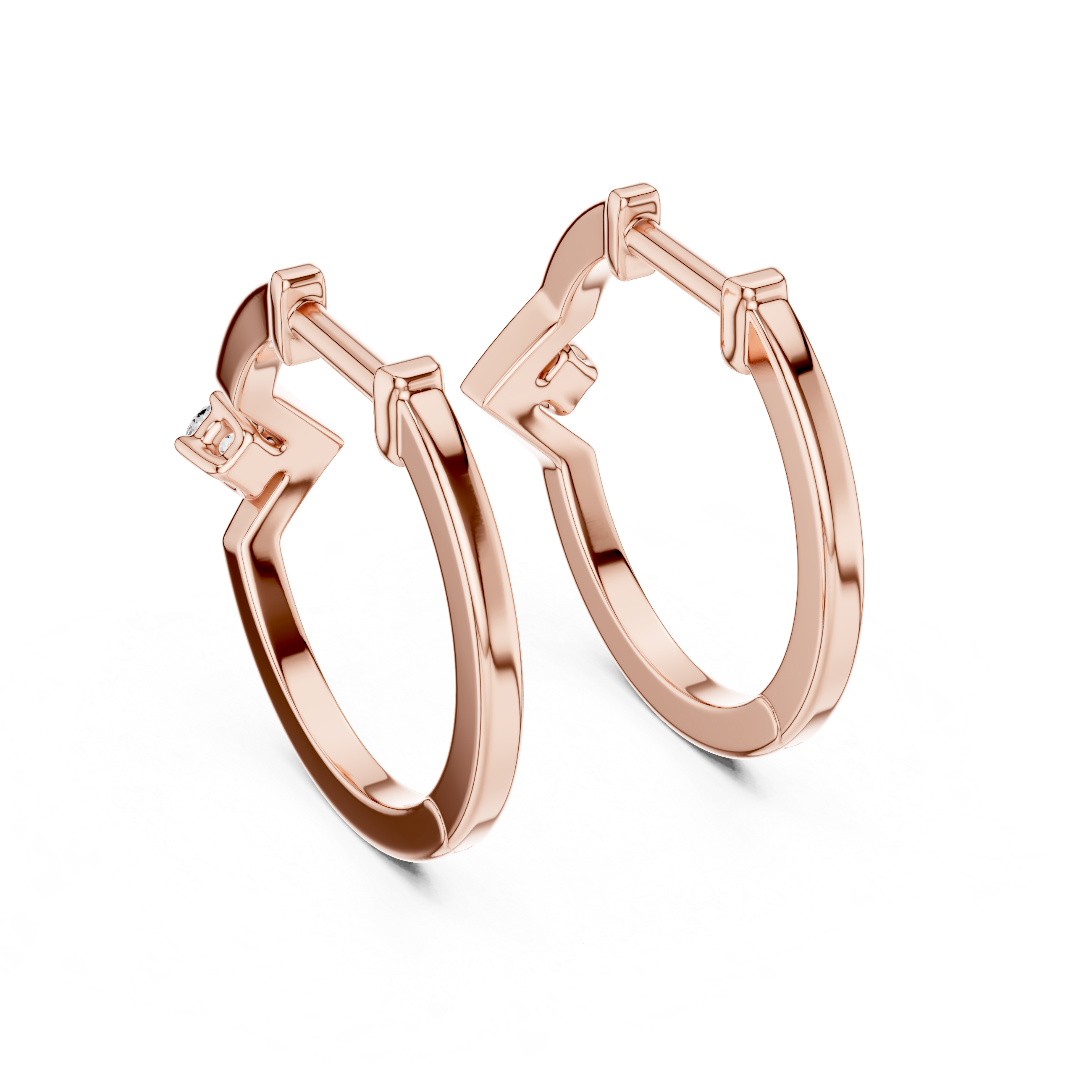 Marseille Fleur Diamond Hoop Earrings