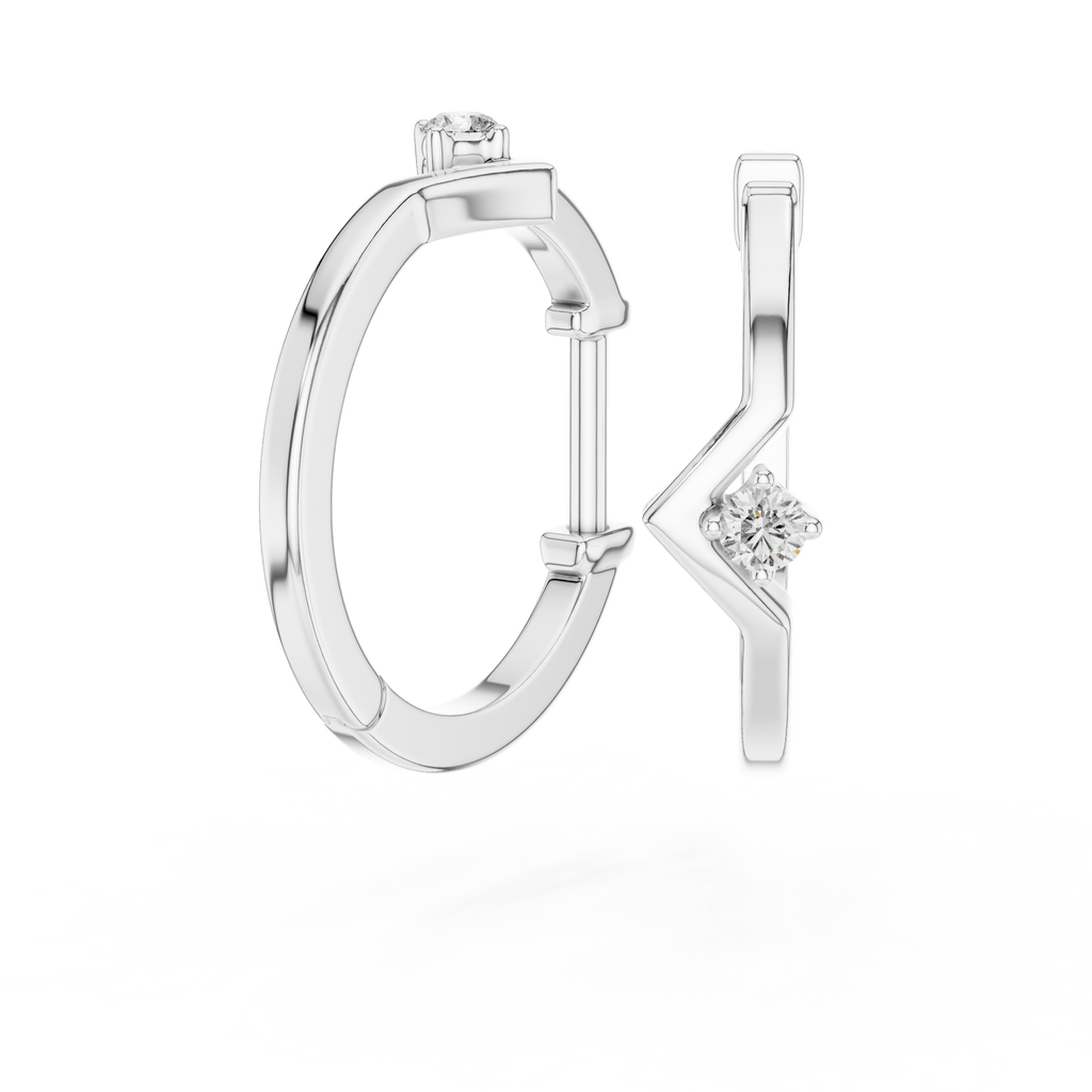 Marseille Fleur Diamond Hoop Earrings