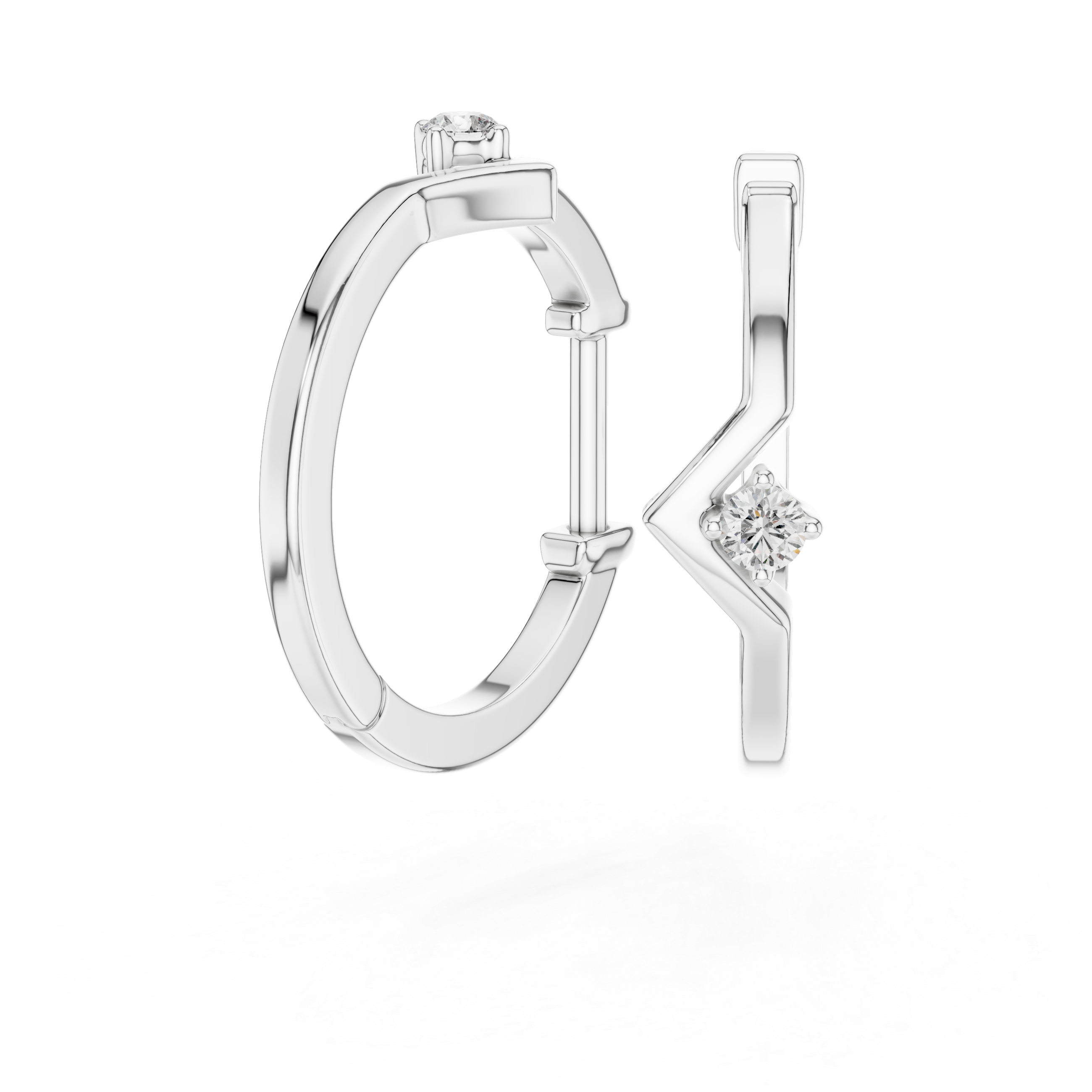 Marseille Fleur Diamond Hoop Earrings