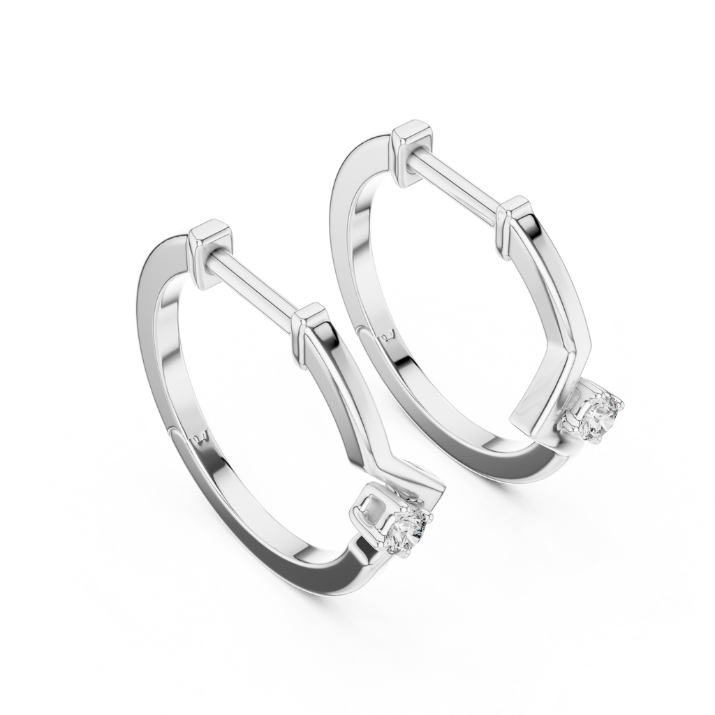 Marseille Fleur Diamond Hoop Earrings