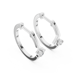 Marseille Fleur Diamond Hoop Earrings