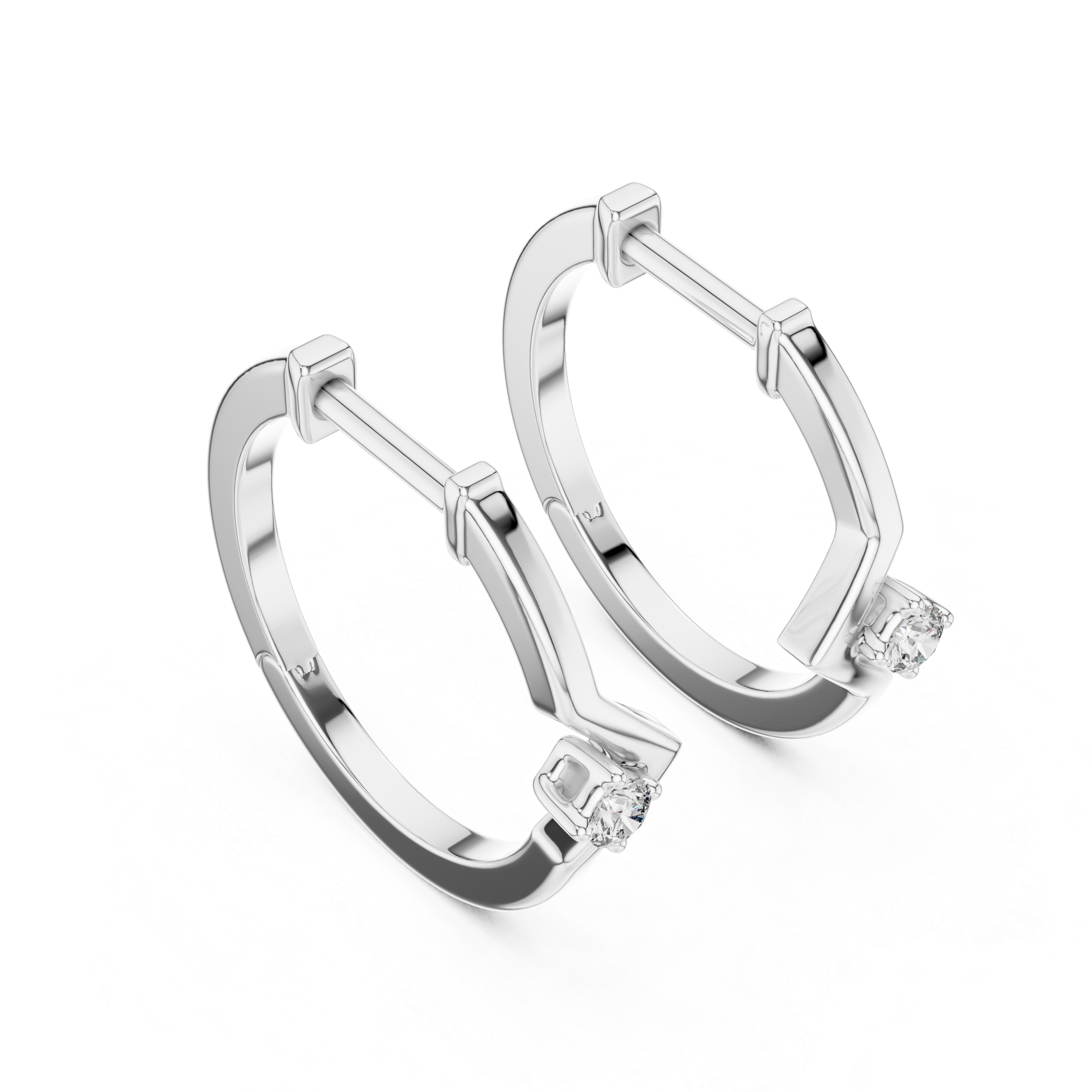 Marseille Fleur Diamond Hoop Earrings