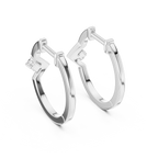 Marseille Fleur Diamond Hoop Earrings