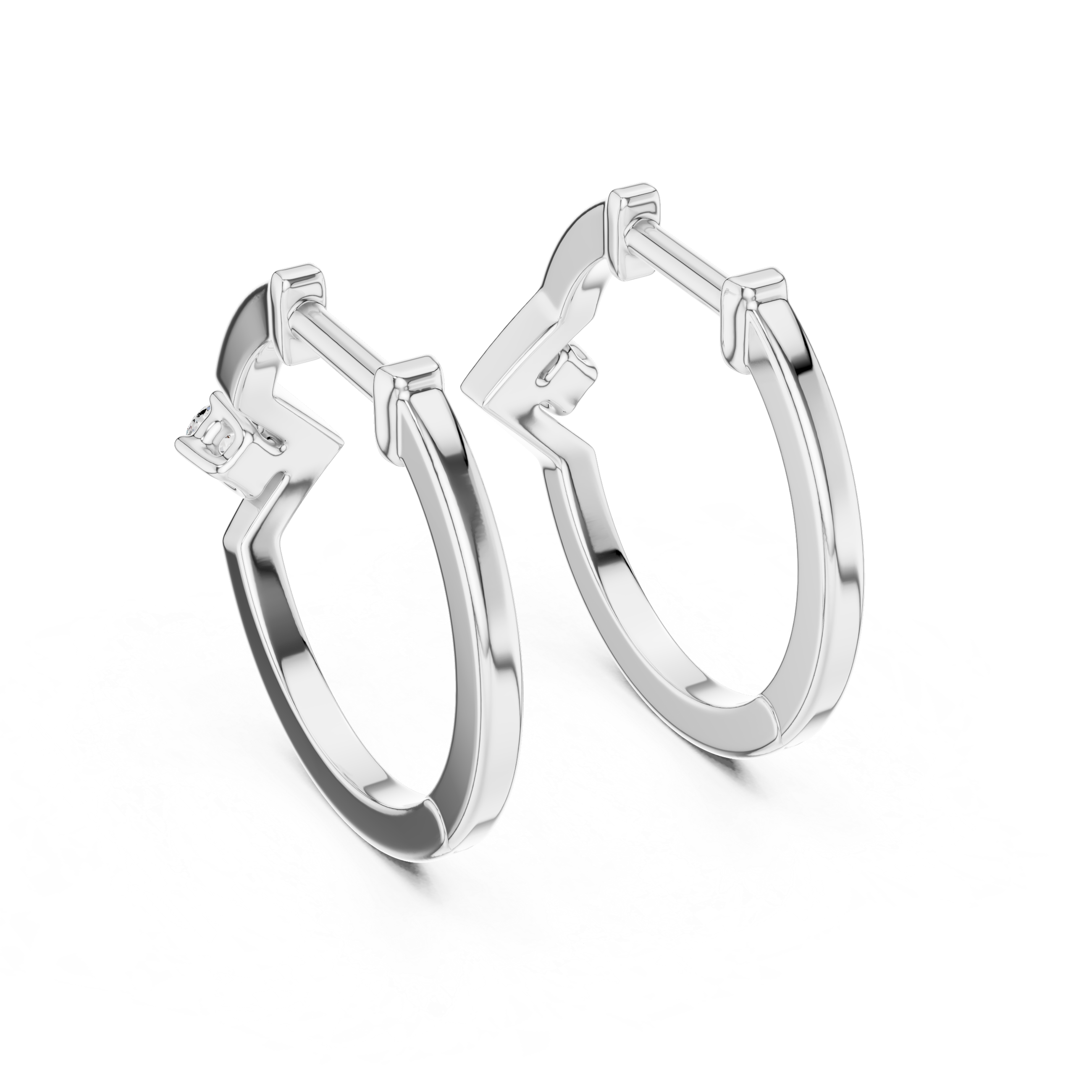 Marseille Fleur Diamond Hoop Earrings