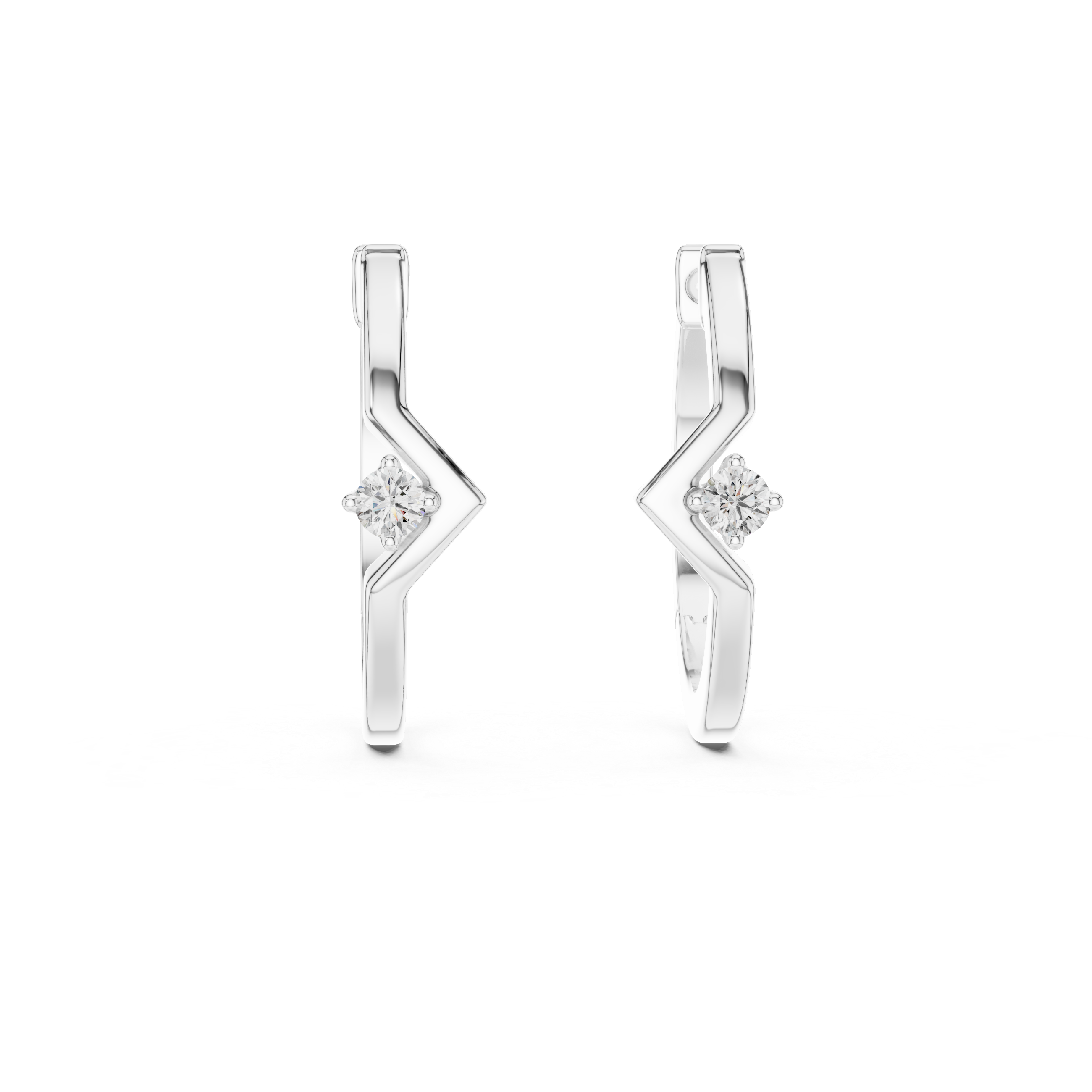 Marseille Fleur Diamond Hoop Earrings