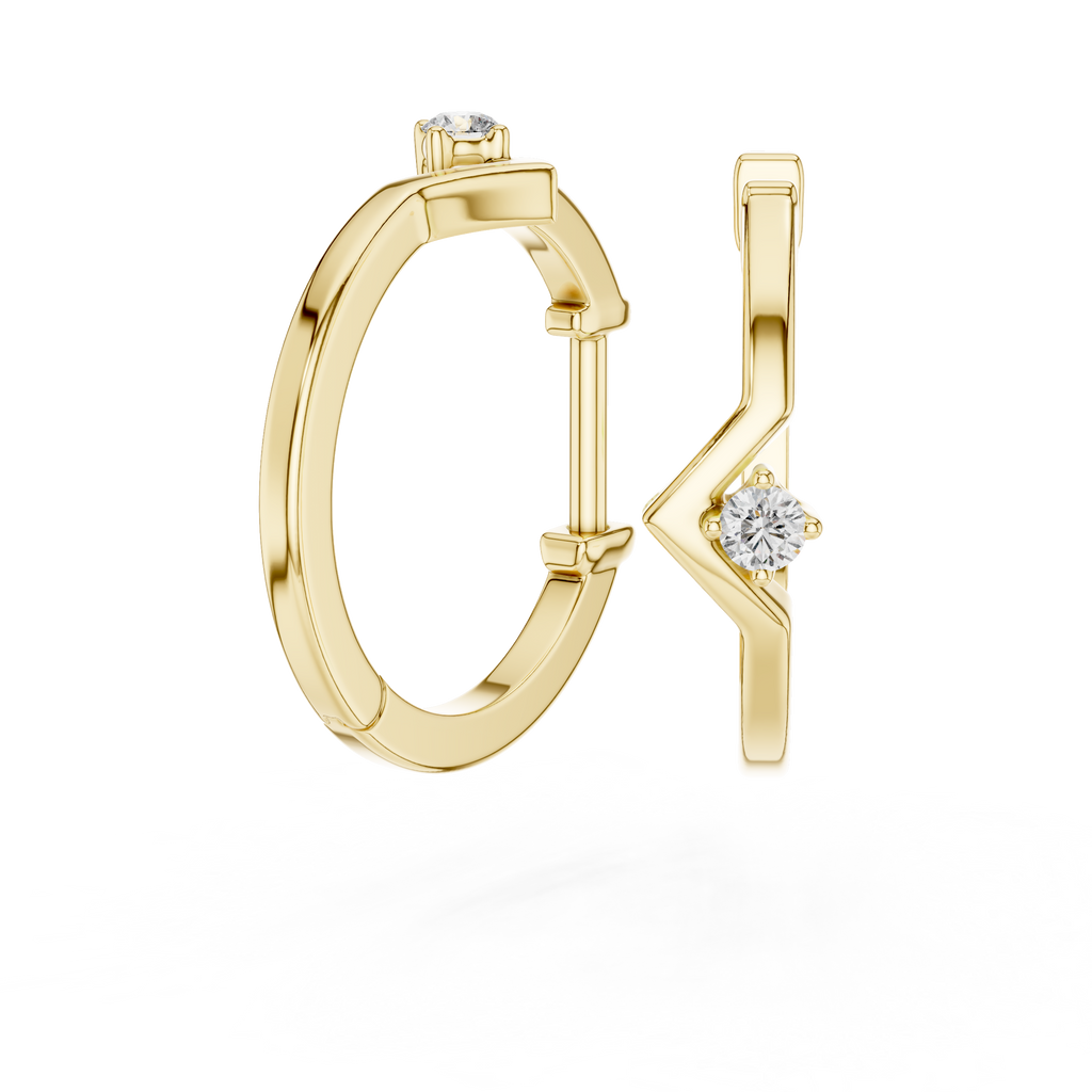 Marseille Fleur Diamond Hoop Earrings