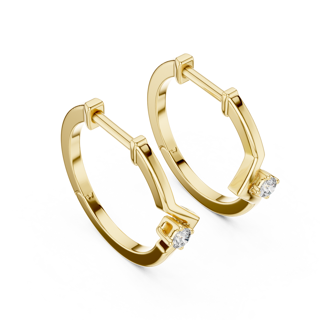 Marseille Fleur Diamond Hoop Earrings