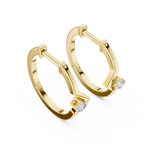 Marseille Fleur Diamond Hoop Earrings