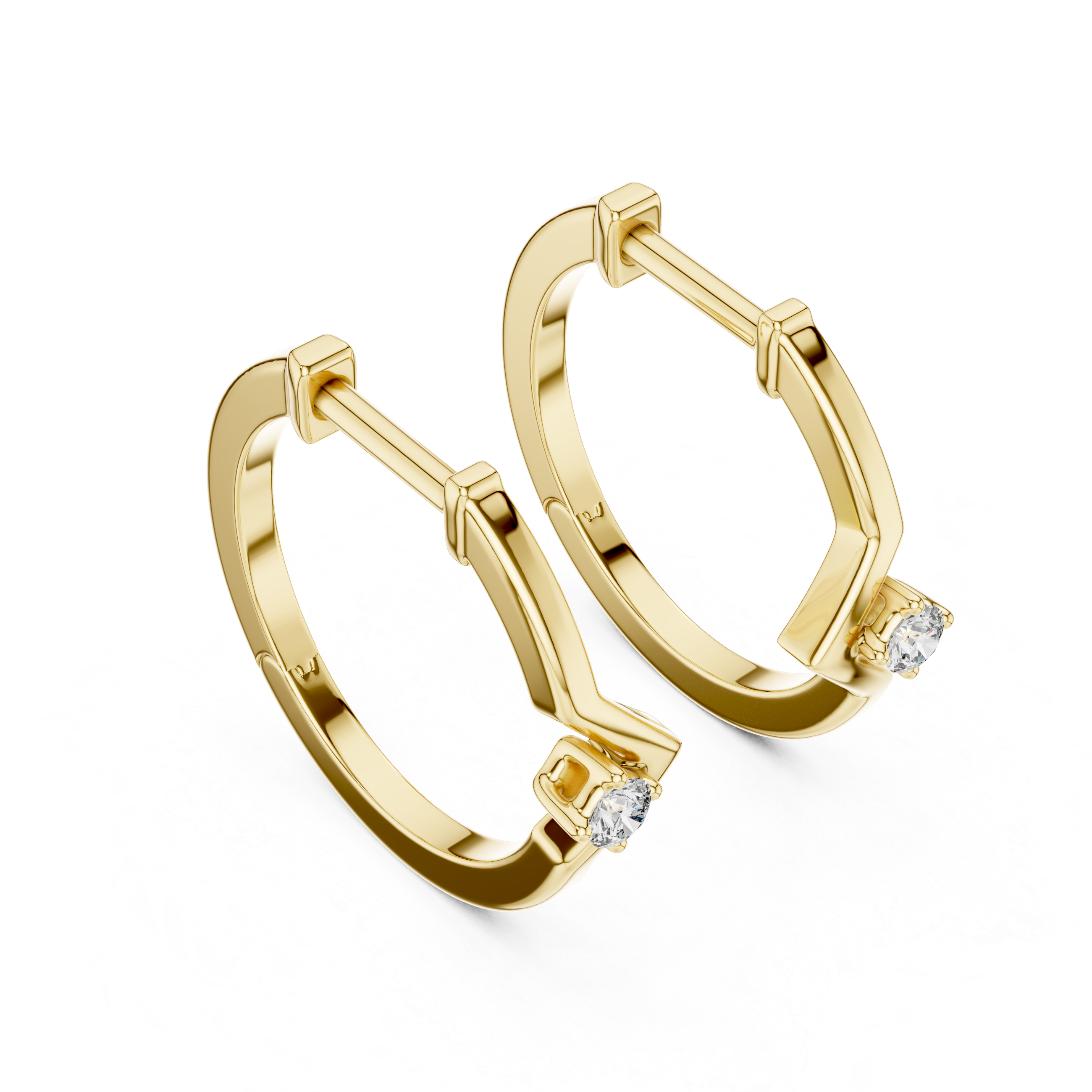 Marseille Fleur Diamond Hoop Earrings