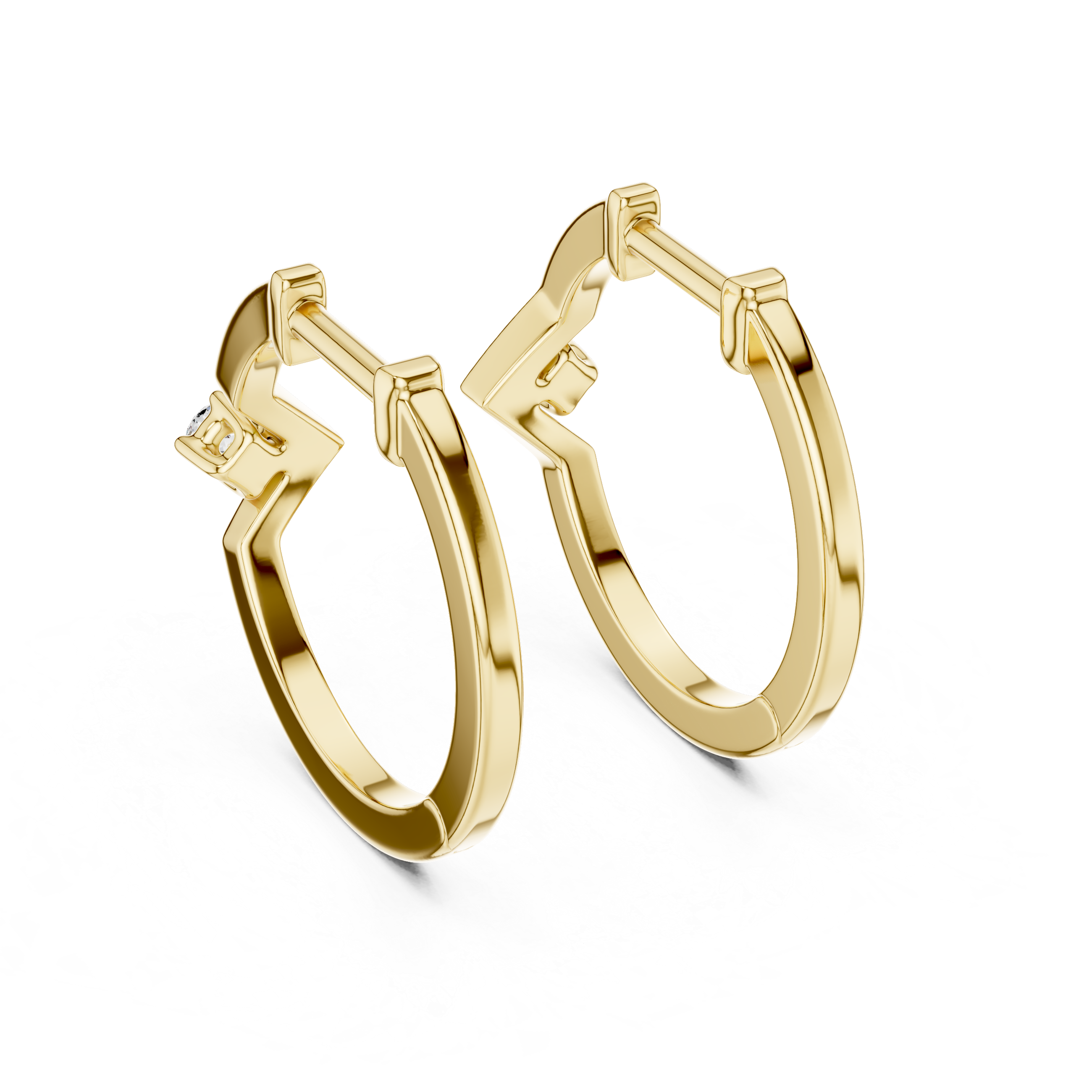 Marseille Fleur Diamond Hoop Earrings