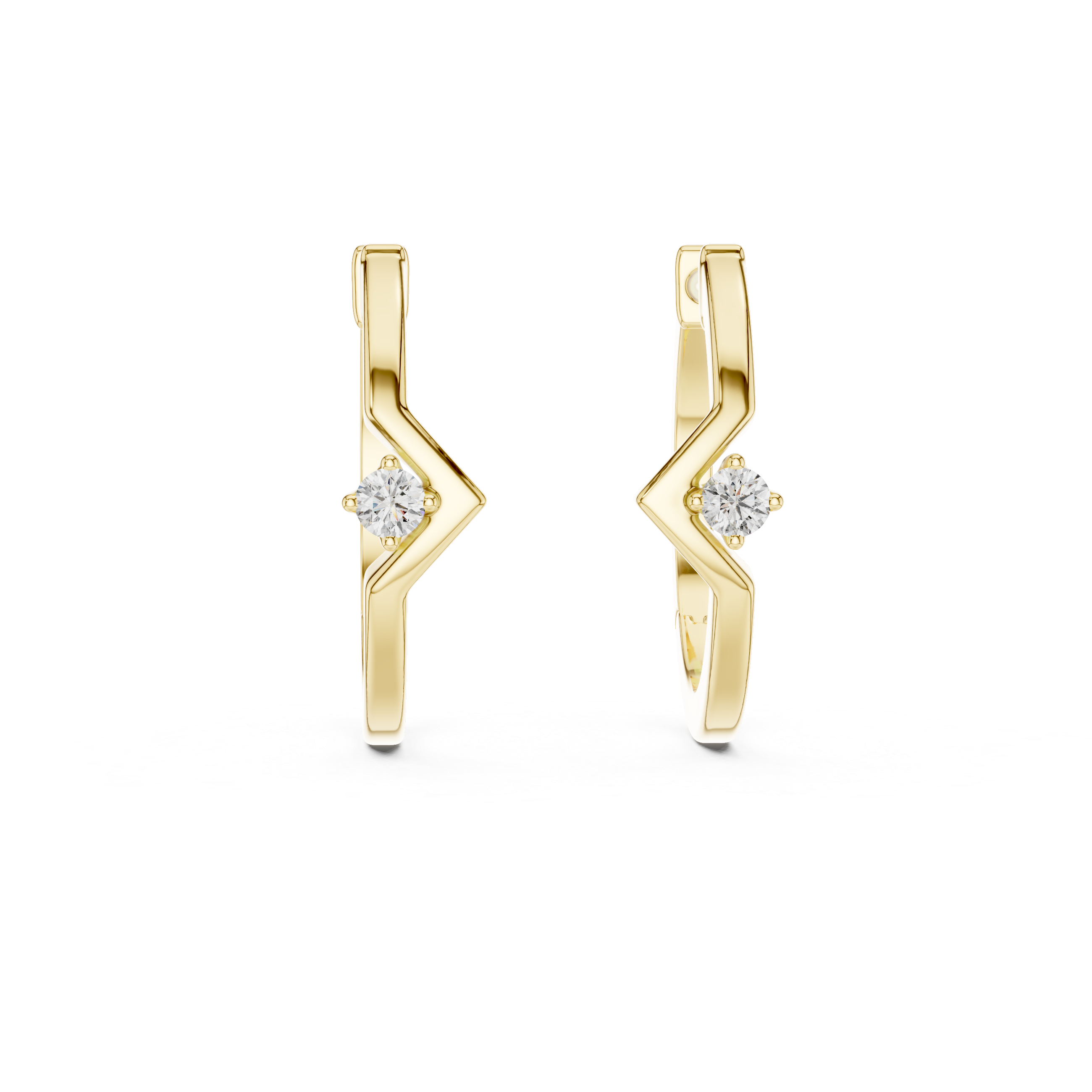 Marseille Fleur Diamond Hoop Earrings