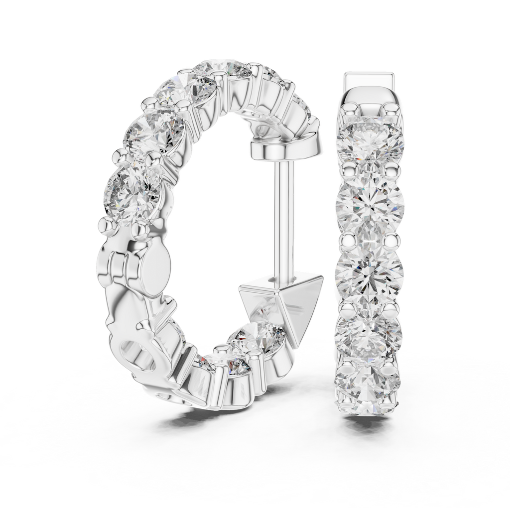 Marseille Carrie Diamond Hoop Earrings