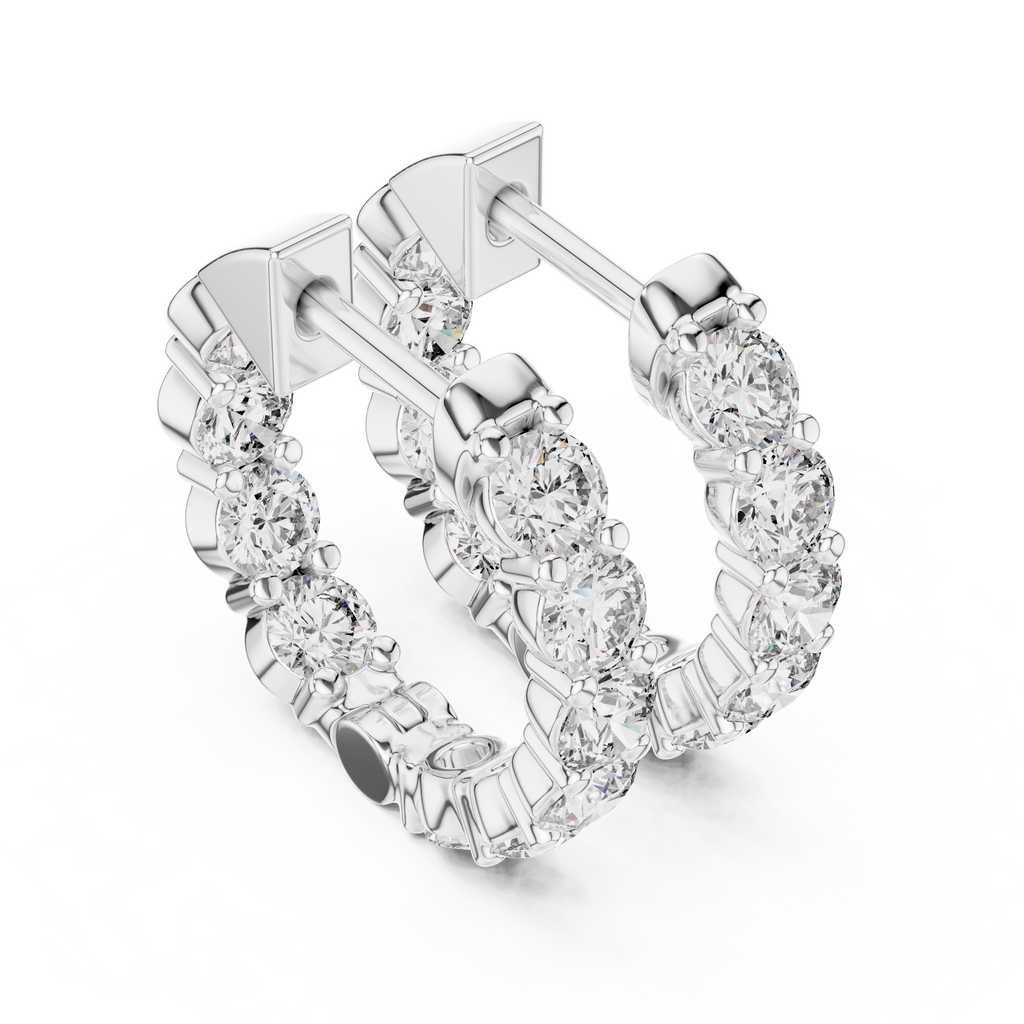 Marseille Carrie Diamond Hoop Earrings
