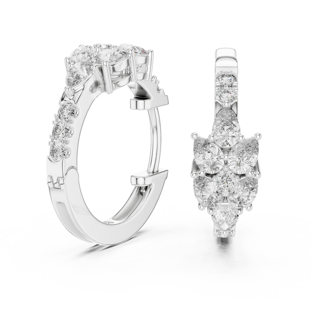 Marseille Delilah Diamond Hoop Earrings