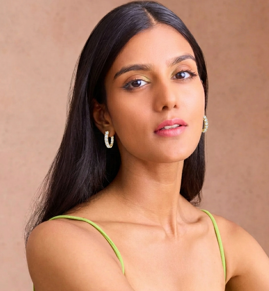 Marseille Carrie Diamond Hoop Earrings