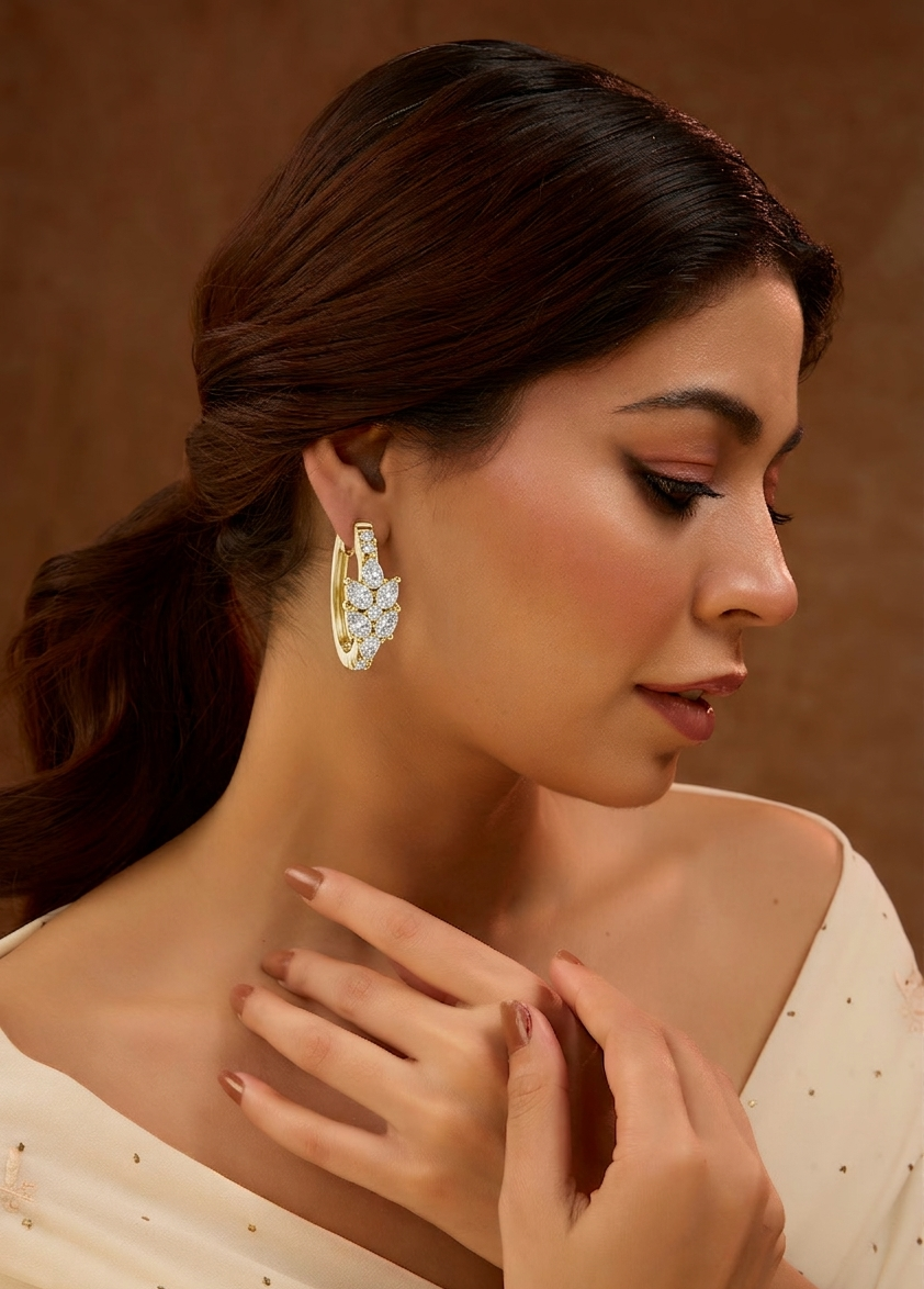 Marseille Delilah Diamond Hoop Earrings