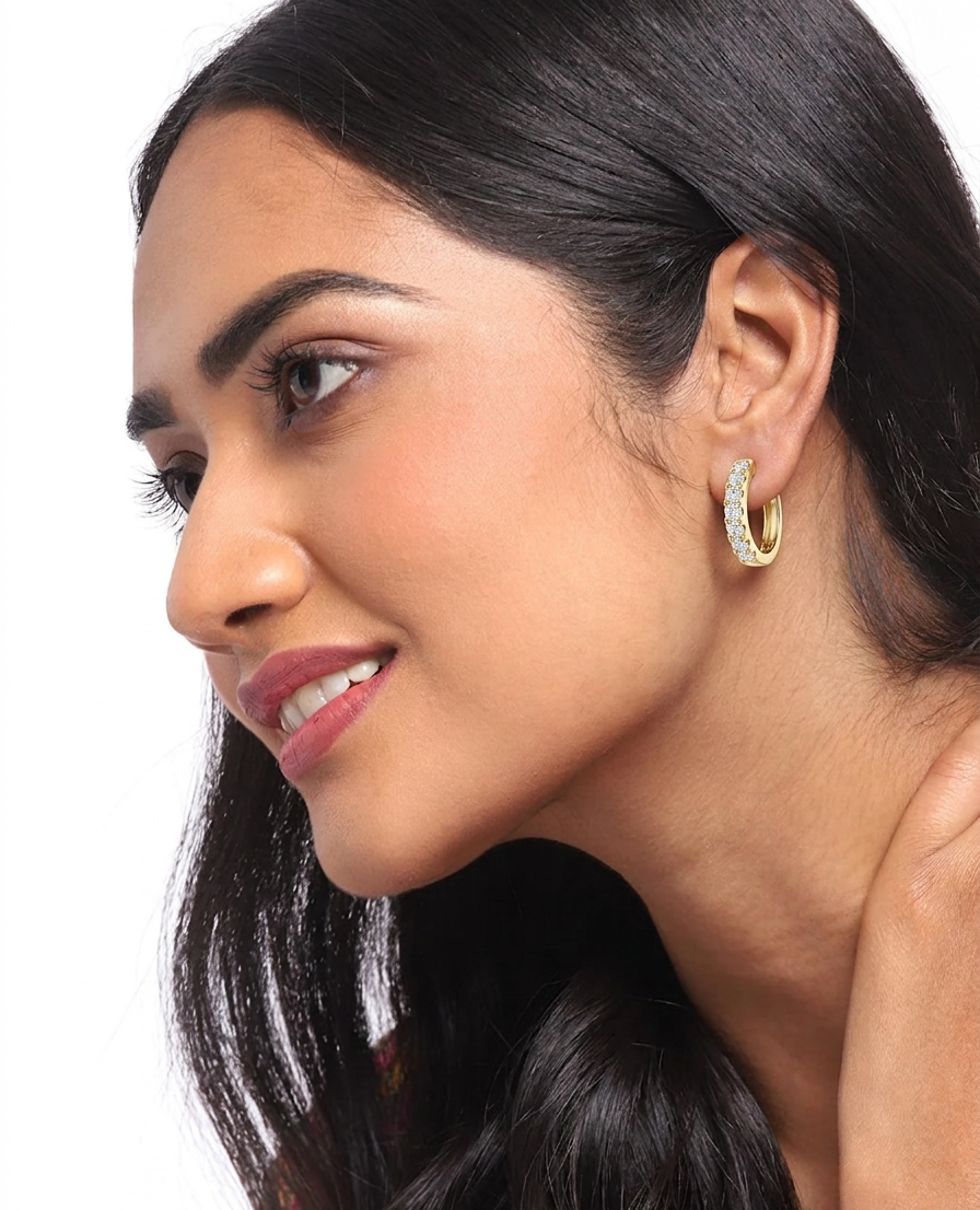 Marseille Evelyn Diamond Hoop Earrings