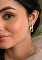 Marseille Fleur Diamond Hoop Earrings