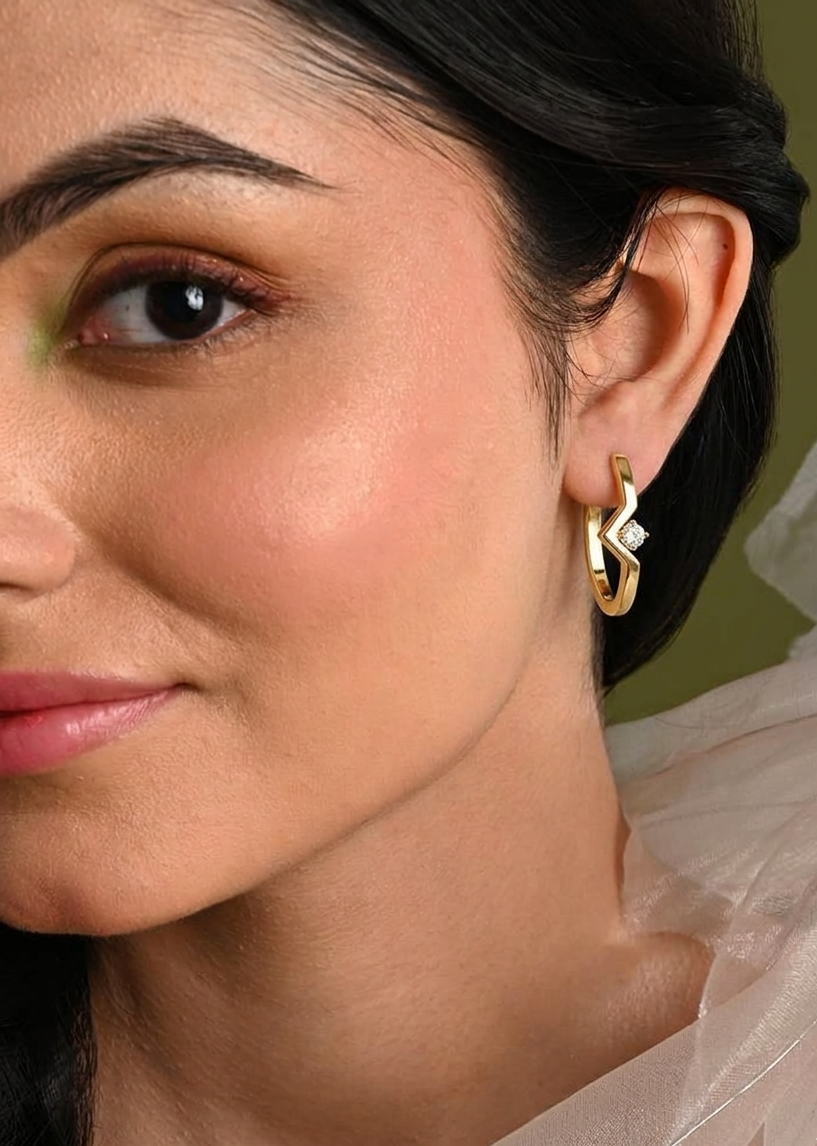 Marseille Fleur Diamond Hoop Earrings