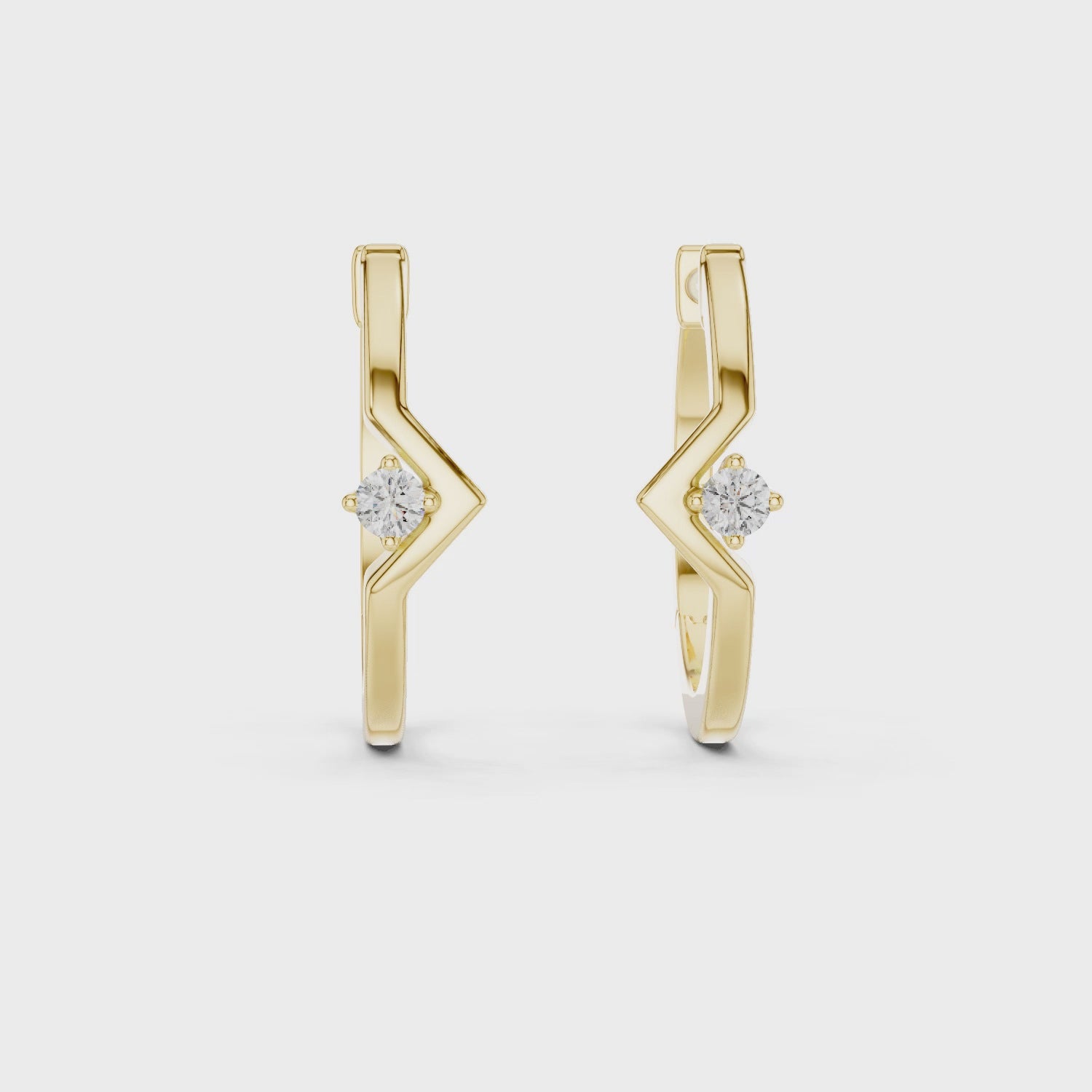 Marseille Fleur Diamond Hoop Earrings