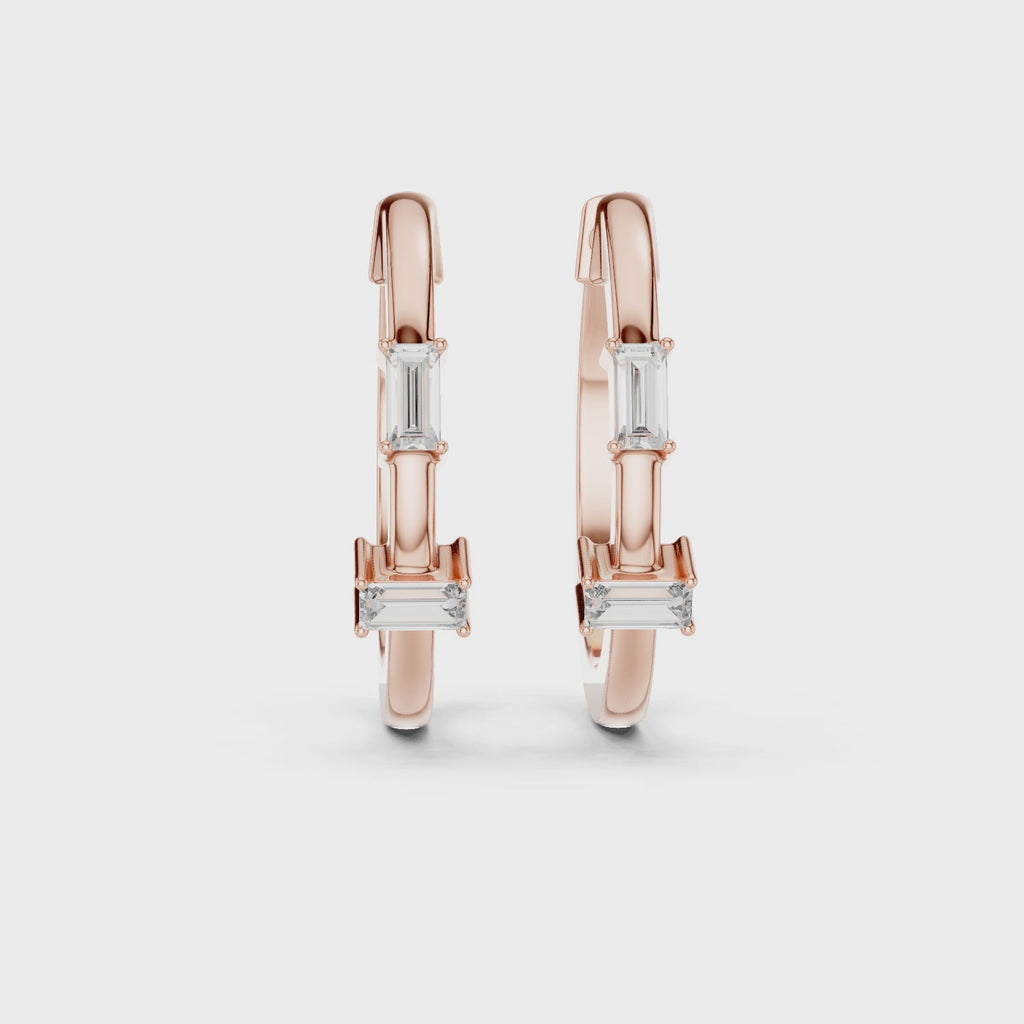 Marseille Carolyn Diamond Hoop Earrings