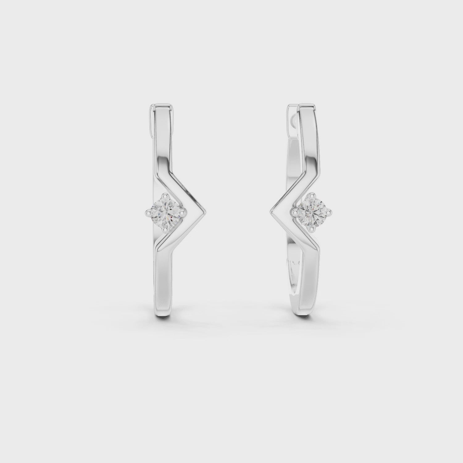 Marseille Fleur Diamond Hoop Earrings