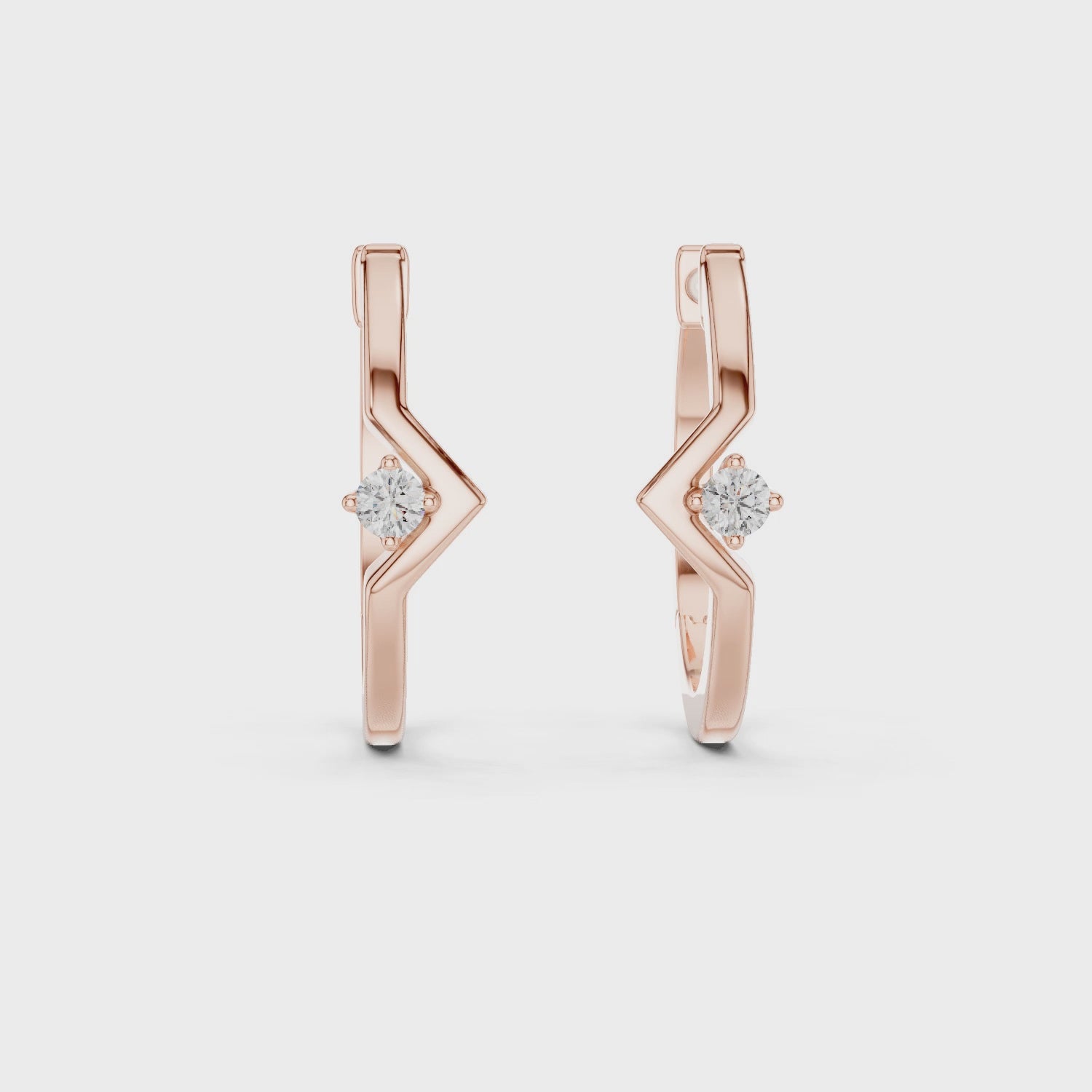 Marseille Fleur Diamond Hoop Earrings