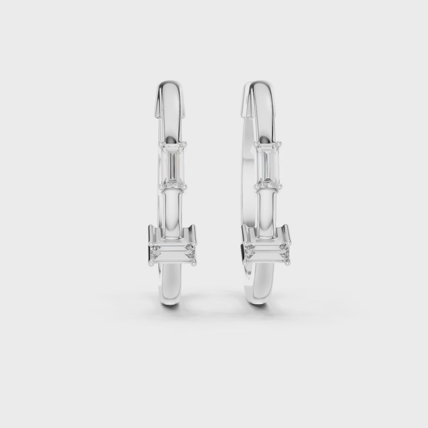 Marseille Carolyn Diamond Hoop Earrings