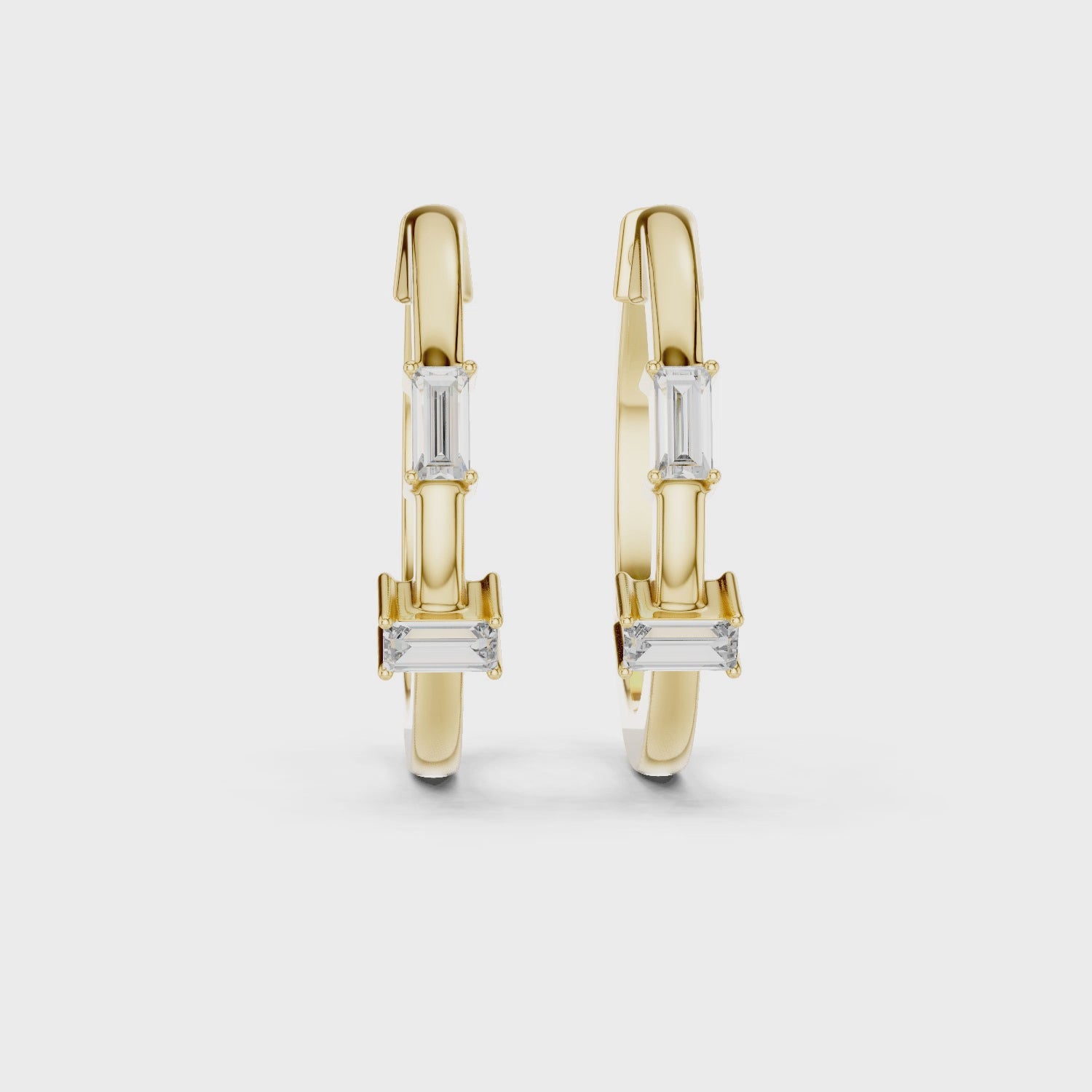 Marseille Carolyn Diamond Hoop Earrings